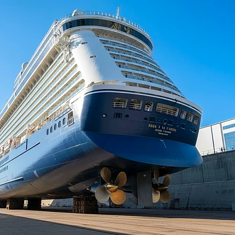AIDAmar Cruise Ship Undergoes Annual Bottom Survey at Damen Shiprepair