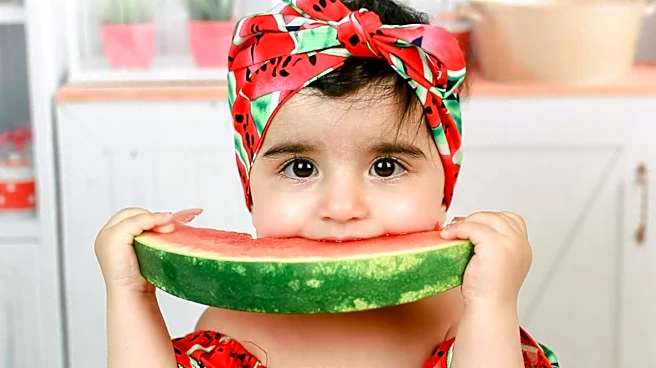 Parents Use Giant Melons to Keep Babies Cool in Summer Heat