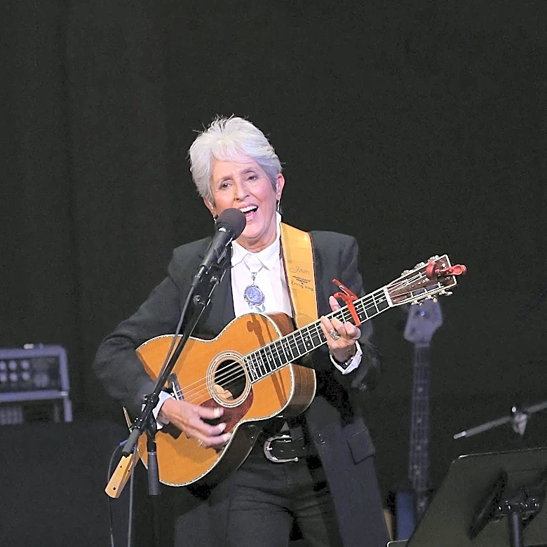 Joan Baez Celebrates at Newport Folk Festival with Star-Studded Performance