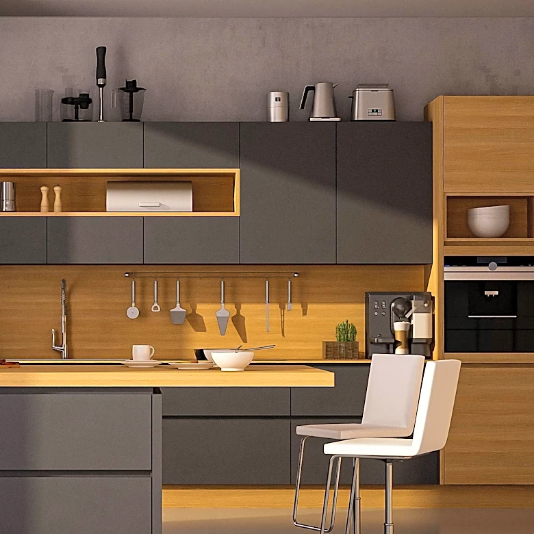 Kitchen Transformation Achieved Through Two-Tone Cabinet Painting