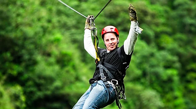 Elijah Westbrook Experiences Zip-Line at NYC Summer Streets Event