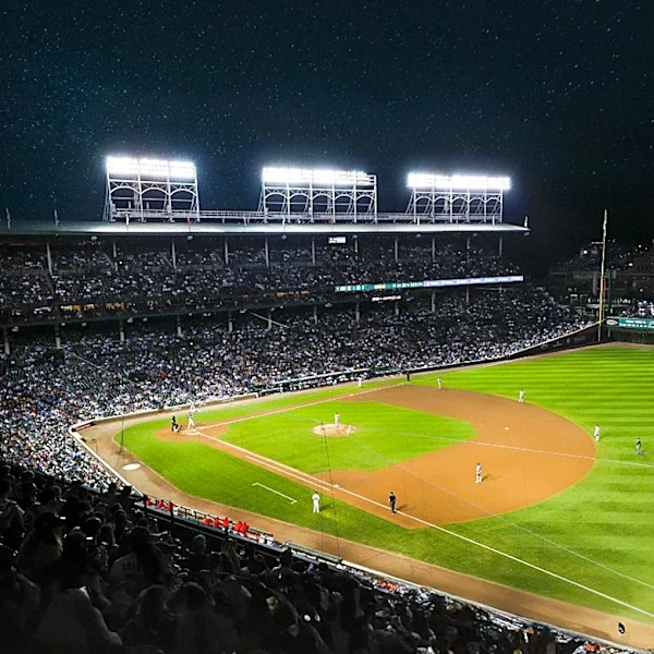 Chicago Bears Chairman George McCaskey Enjoys Umpiring at Wrigley Field