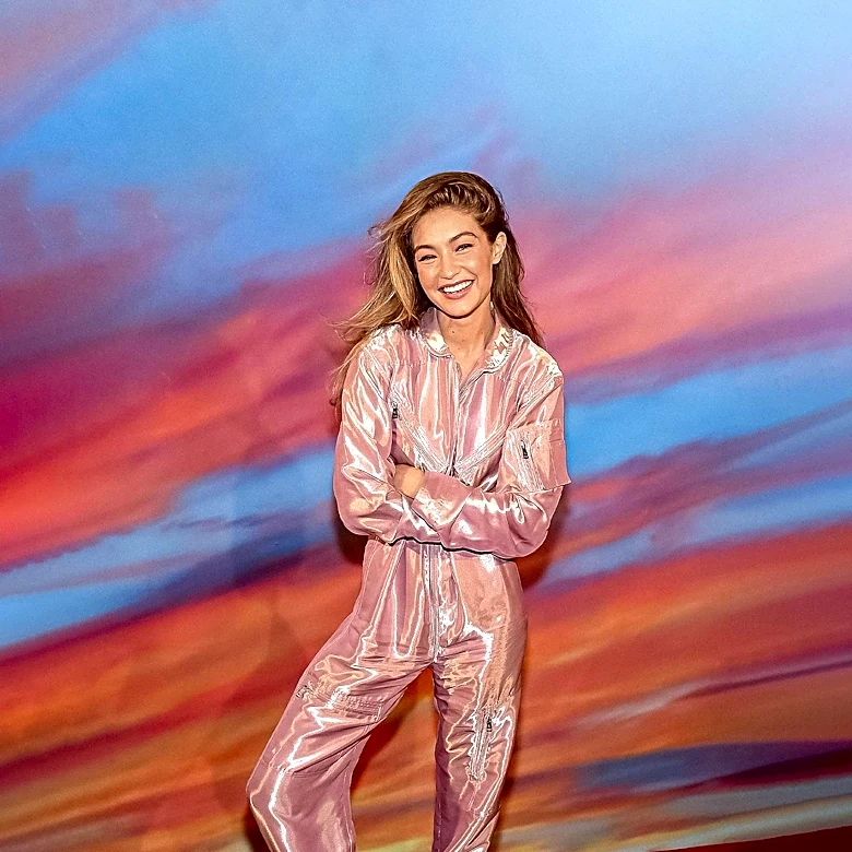 Gigi Hadid Sports New Balance Sneakers with Trendy Summer Wardrobe