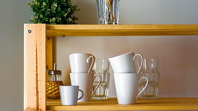 IKEA Shelf Transforms Cluttered Coffee Station into Organized Space