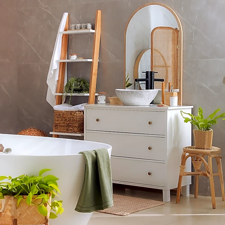 DIY Enthusiasts Turn Old Hutches into Bathroom Vanities for Affordable Home Upgrades