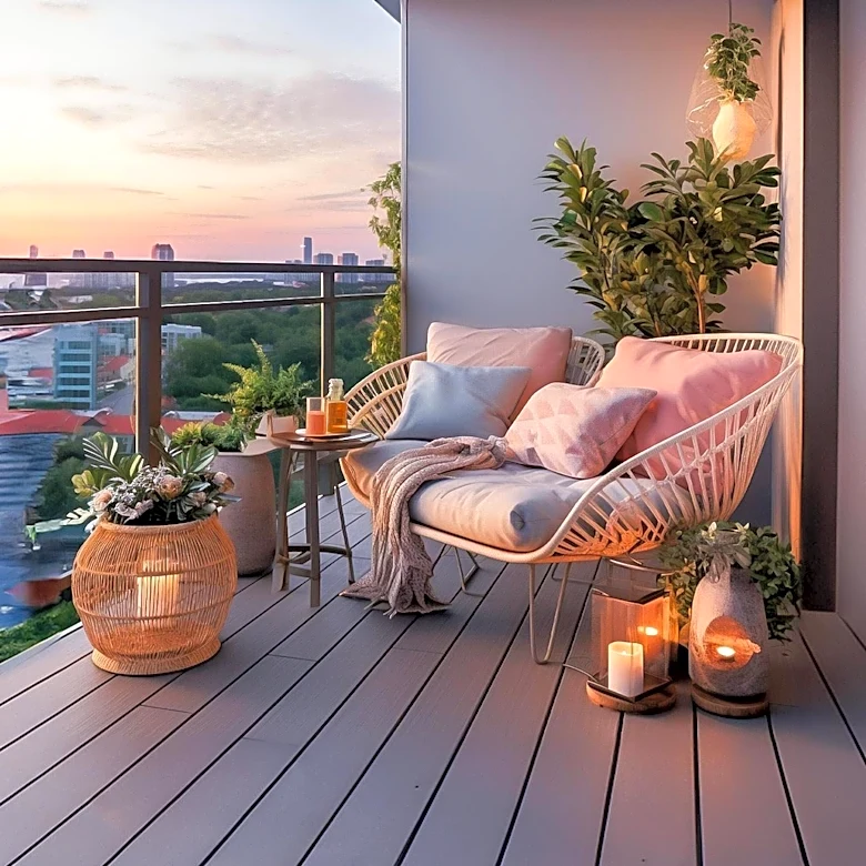 Balcony Makeover: Transforming Cushions with Old Bedsheets for a Personal Outdoor Space