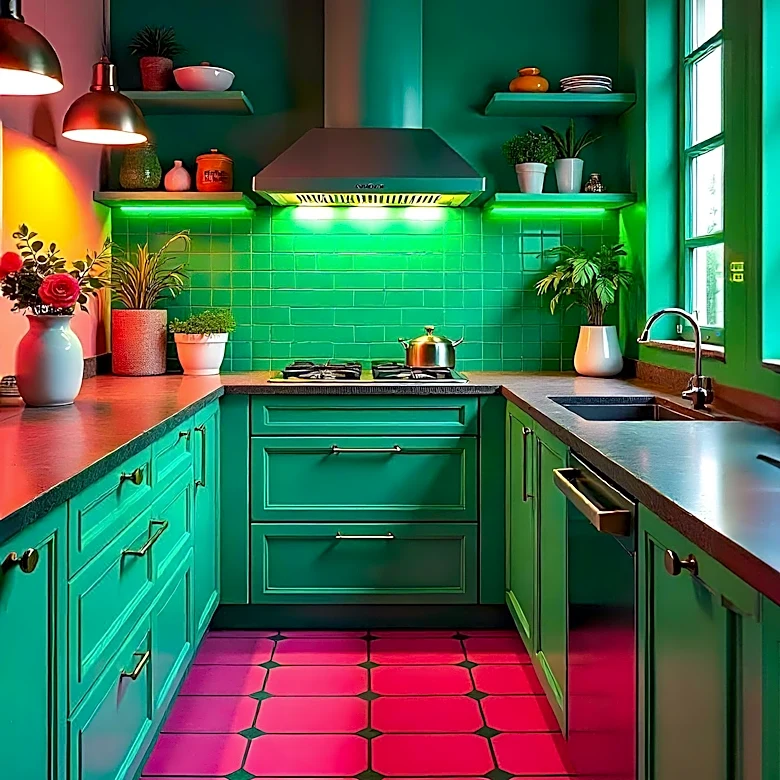 Interior Designer Christie Kristl Revamps Kitchen with Colorful Backsplash