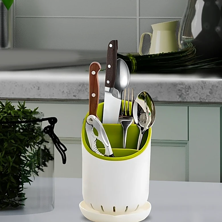 Innovative Use of Kitchen Utensil Organizer Enhances Bathroom Storage Solutions
