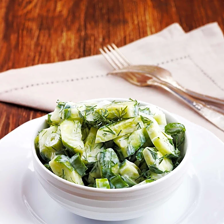 German-Style Cucumber Salad Offers a Creamy Twist on a Classic Dish