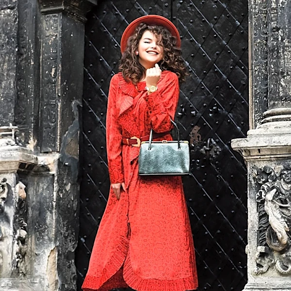 Mirror Palais Dress Worn by María Chacón Highlights Vintage Fashion in Italy