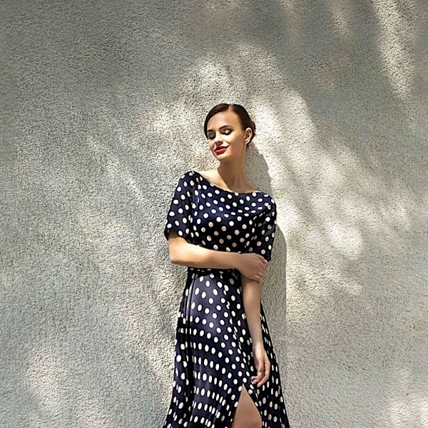 Tate McRae Stuns in Vintage Saint Laurent Dress with High Slit