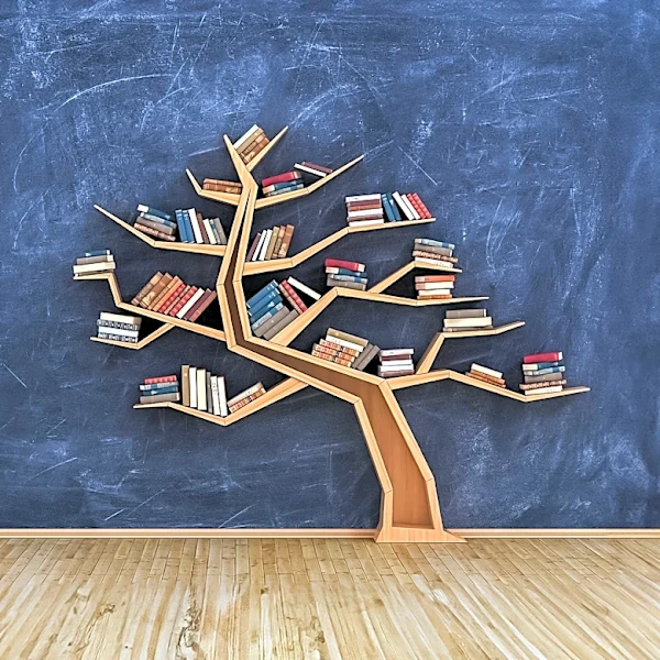Minimalist Tree Shaped Bookshelves: Combining Functionality and Artistry