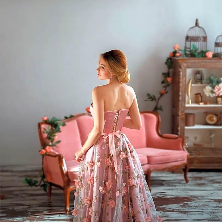 Erdem Unveils Floral Textured Satin Gown, Emphasizing Romantic Elegance