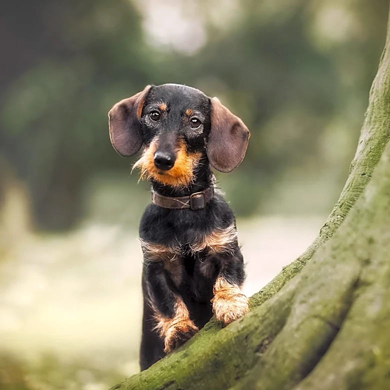 Dachshund with Rare Two-Toned Face Captivates Social Media with Unique Appearance