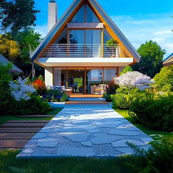 New York A-Frame Home with Unique Design and Extensive Gardens Listed for $1.7 Million