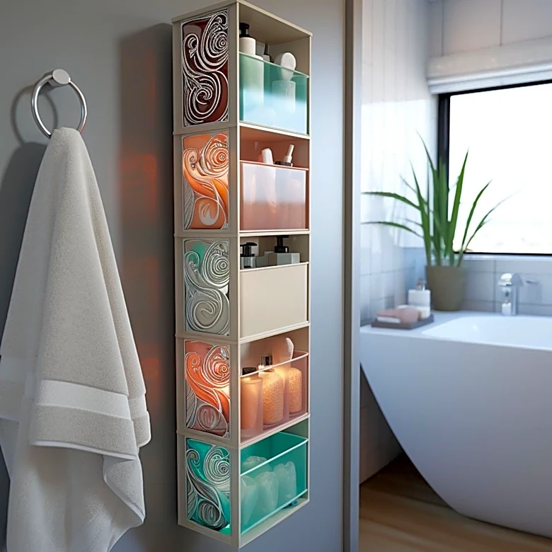 Vertical Storage Towers Offer Space-Saving Solutions for Small Bathrooms