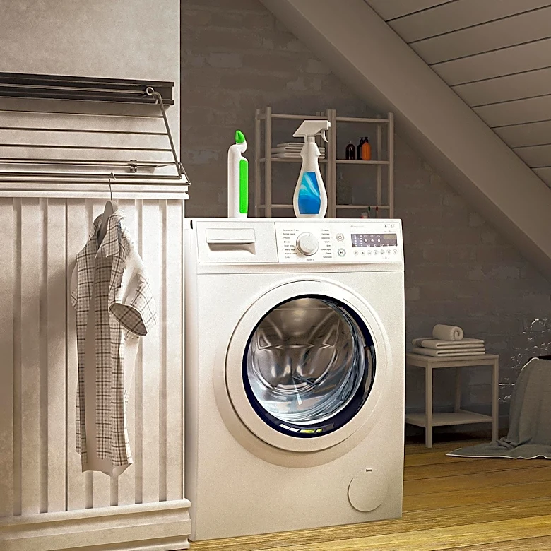 Homeowner Elevates Washer and Dryer, Integrating Storage in Laundry Room Remodel
