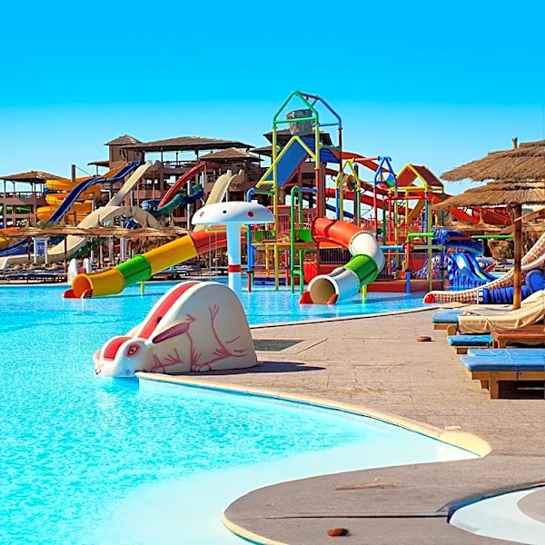 Disney's Lakeshore Lodge Pool Complex Features Themed Oversized Otter Structures