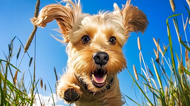 Terrier Mix Puppy Adopts Rabbit-like Hopping Behavior After Being Raised with Rabbits