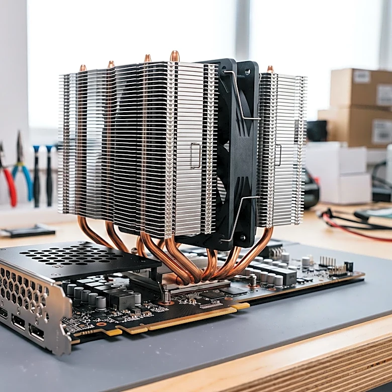 Enthusiast Modifies GPU with CPU Cooler, Achieving Significant Performance and Thermal Improvements