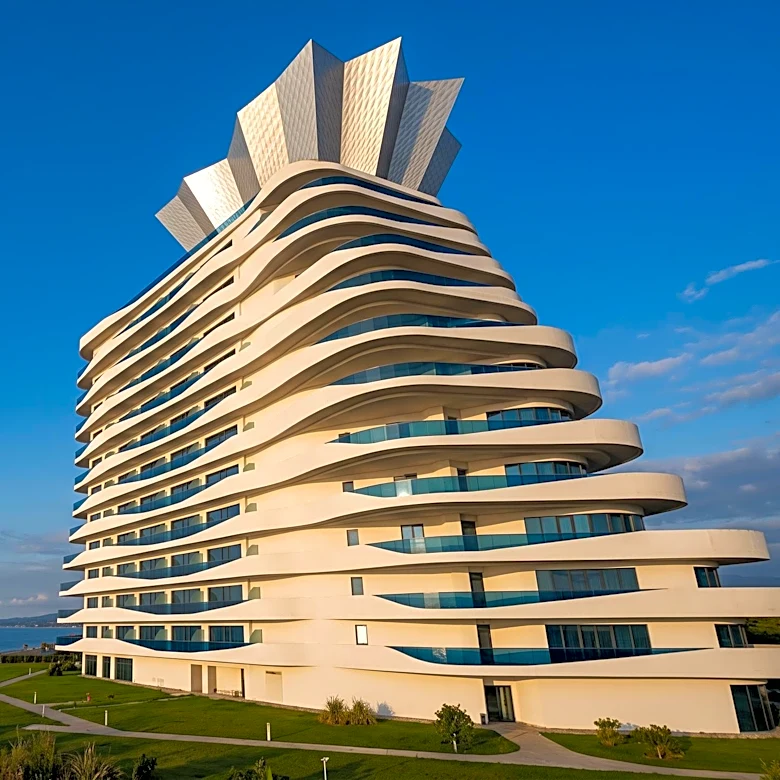 Georgian Residential Complex Rejects Straight Lines, Mimicking Ocean Curves in Architectural Design