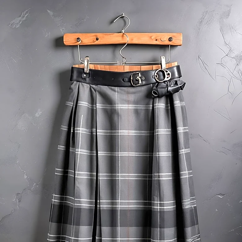 Fame on Central Introduces Curved Seam Full Skirt in Boxed Plaid