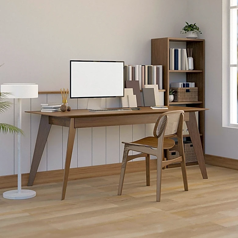 NYC Video Editor Transforms Bedroom Corner into Inspiring Home Office After Year-Long Renovation