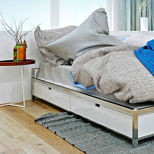 Multipurpose Furniture and Storage Solutions Maximize Small Bedroom Spaces