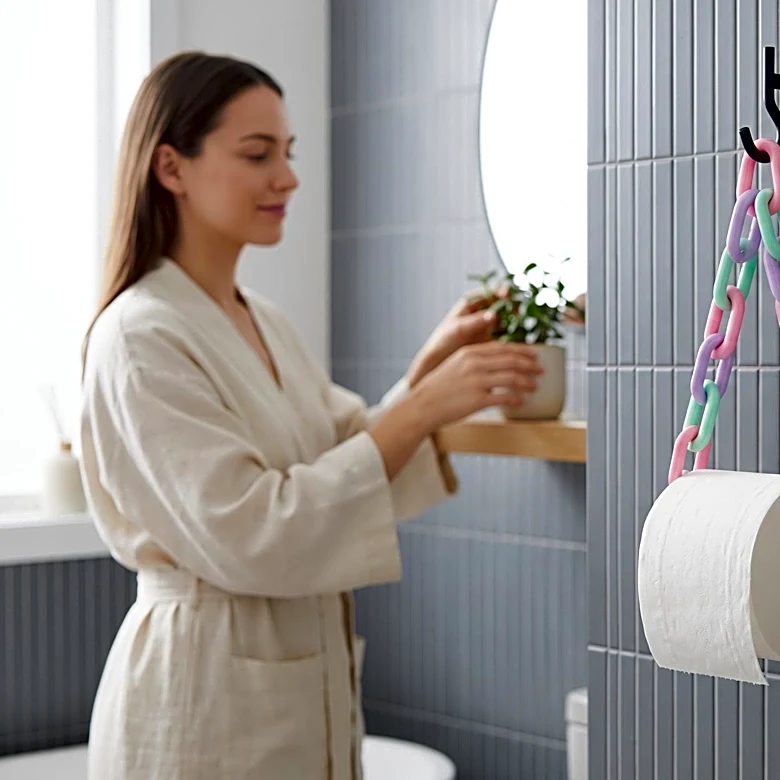 DIY Y2K-Inspired Toilet Paper Holder Gains Popularity for Home Decor