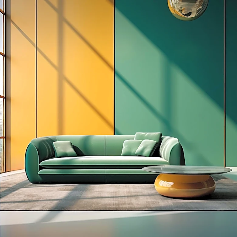 Color Drenching Technique Enhances Room Height and Cohesion in Interior Design