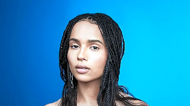 Zoë Kravitz Showcases Chic New York Street Style with Slip Dress and Red Bandana