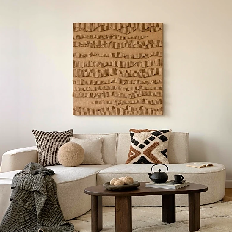 Modern Farmhouse Wall Art Emphasizes Neutrality and Texture for Contemporary Homes