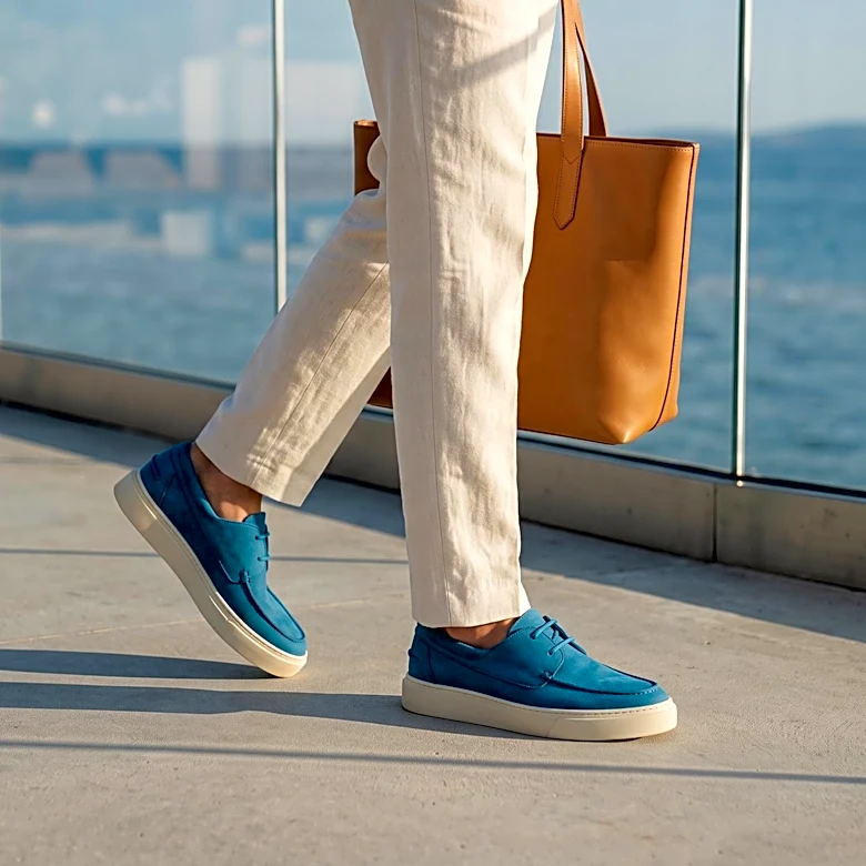 Jacquemus and Timberland Collaborate on Vibrant Lagoon Blue Boat Shoes
