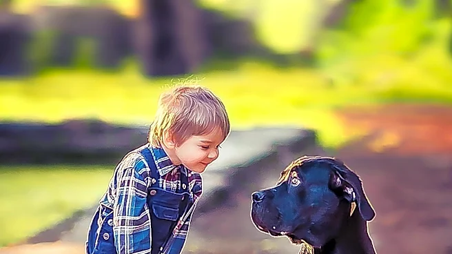 Cane Corso's Tired Stare at Energetic Toddler Goes Viral