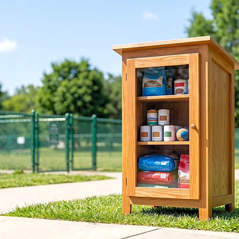Portage Girl Scouts Construct Pet Pantry for Community Animals