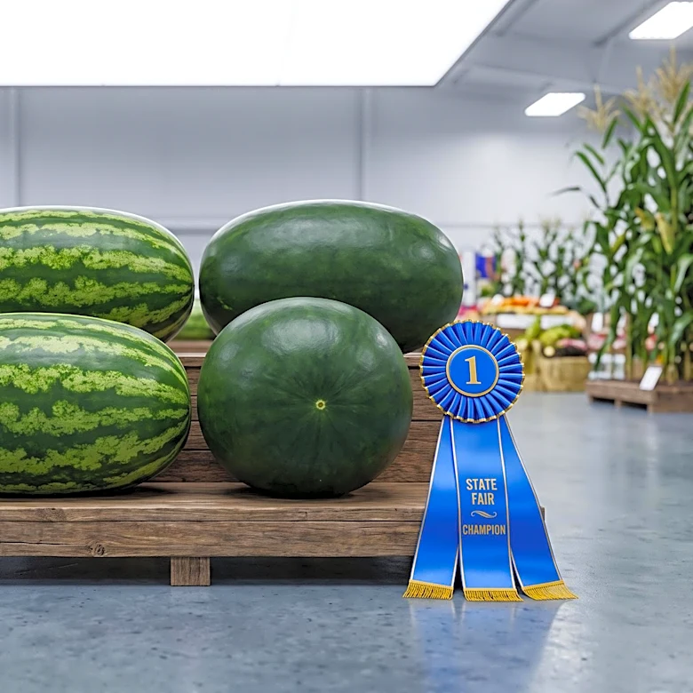 Ellinwood's Wayne DeWerff Wins Fourth Governor's Sweepstakes for Watermelons at Kansas State Fair