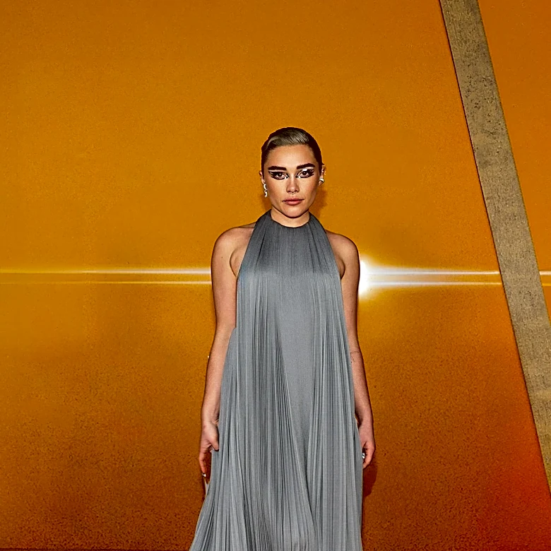 Florence Pugh Attends Vanity Fair Oscar Party in Sheer Gown