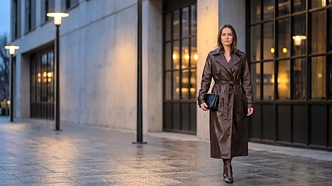 The Frankie Shop Features Tina Faux Leather Trench Coat Amidst Leather Trench Season Trend