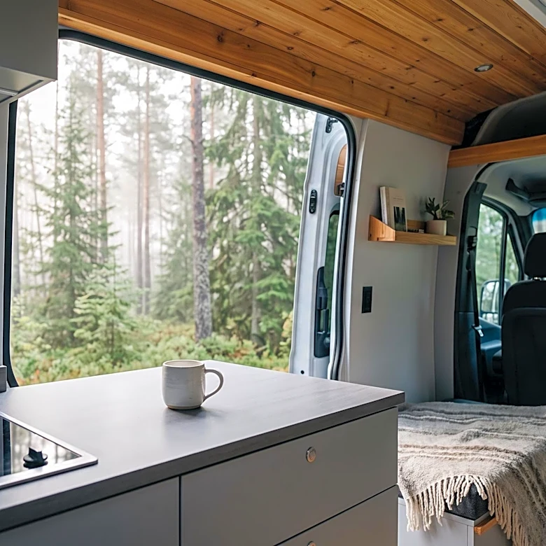 DIYer Transforms 25-Year-Old Ford E350 into Off-Grid Luxury Tiny Home