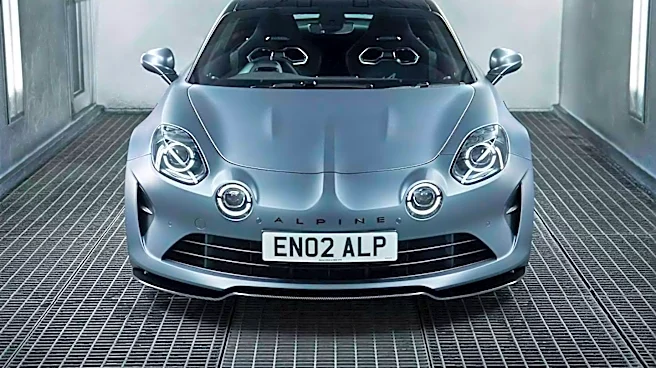 Alpine Previews Next A110 with Full-Size Sculpture Ahead of Paris Motor Show Appearance