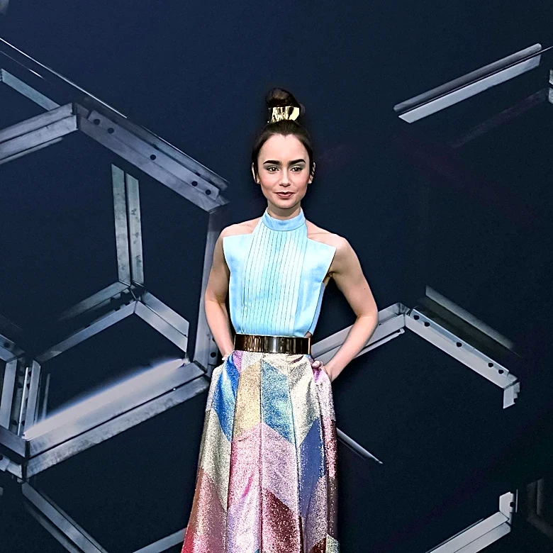 Lily Collins Debuts Dramatic Hair Transformation at MAXXXINE Premiere
