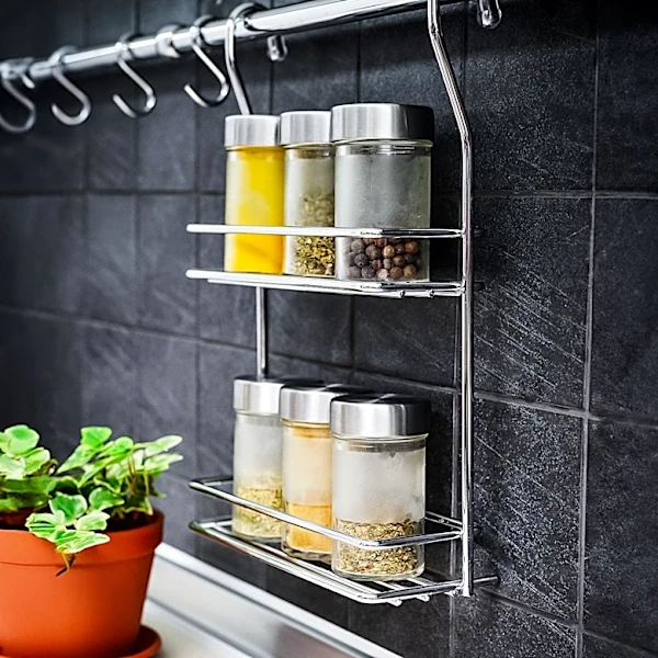 Spice Racks Repurposed for Bathroom Storage Offer Sleek and Functional Solution