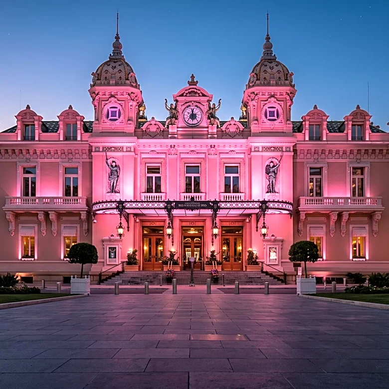 Princess Charlene of Monaco Initiates Pink October with Casino Square Illumination