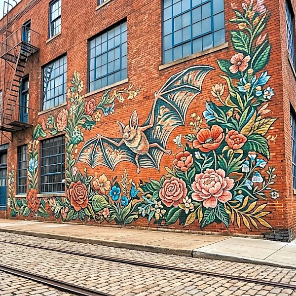 Missoula Artist Lillian Nelson Transforms Historic Building with Floral Mural