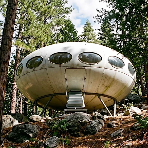 Illustrious 'Donaldson Futuro' Flying-Saucer Home in California Saved from Demolition and Listed for Sale