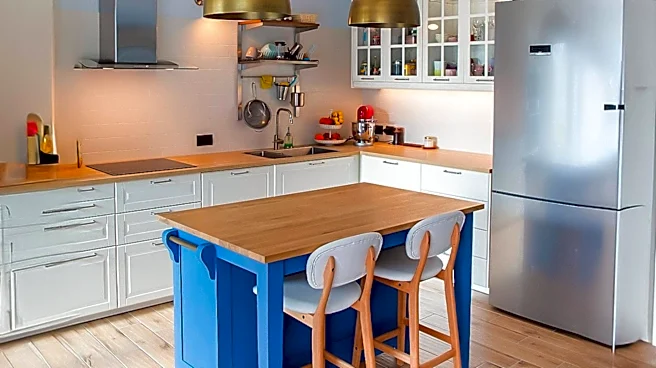 Kitchen Renovation Transforms "Dated and Drab" Space into Modern Design with Blue Paint