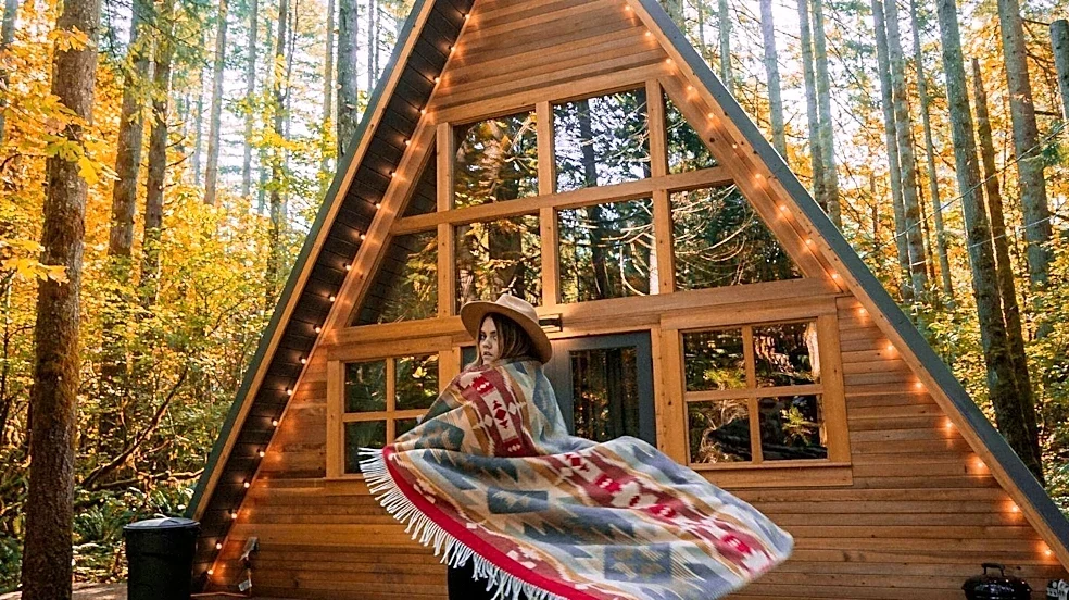 1960s Vermont A-Frame Cabin Listed for $399K, Fully Furnished with Firewood