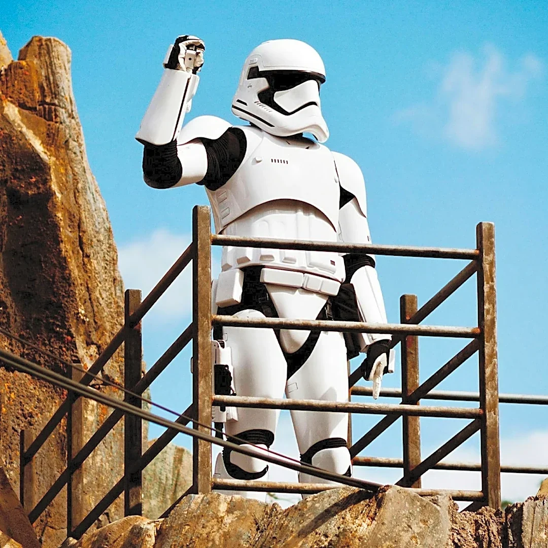 Domhnall Gleeson, General Hux Actor, Saluted by Stormtroopers at Disneyland's Galaxy's Edge