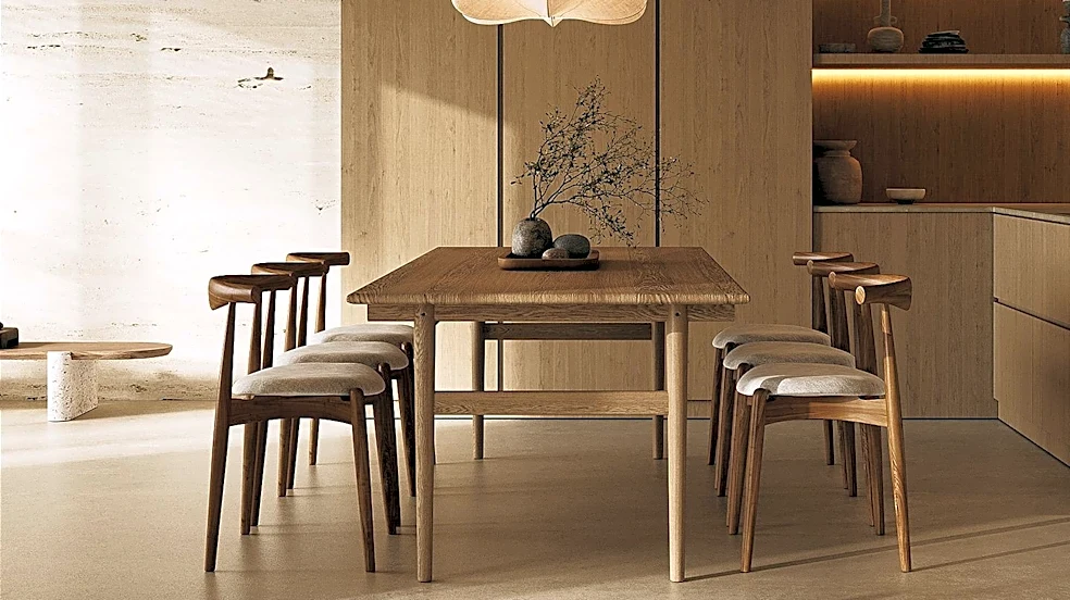 Japandi Design Emphasizes Statement Lighting with Natural Materials and Simple Shapes