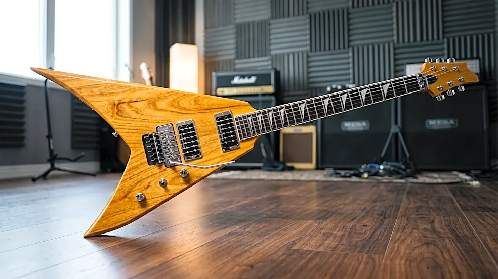 Jackson Custom Shop Releases Korina Wood Guitars Inspired by Dave Mustaine's King V Model
